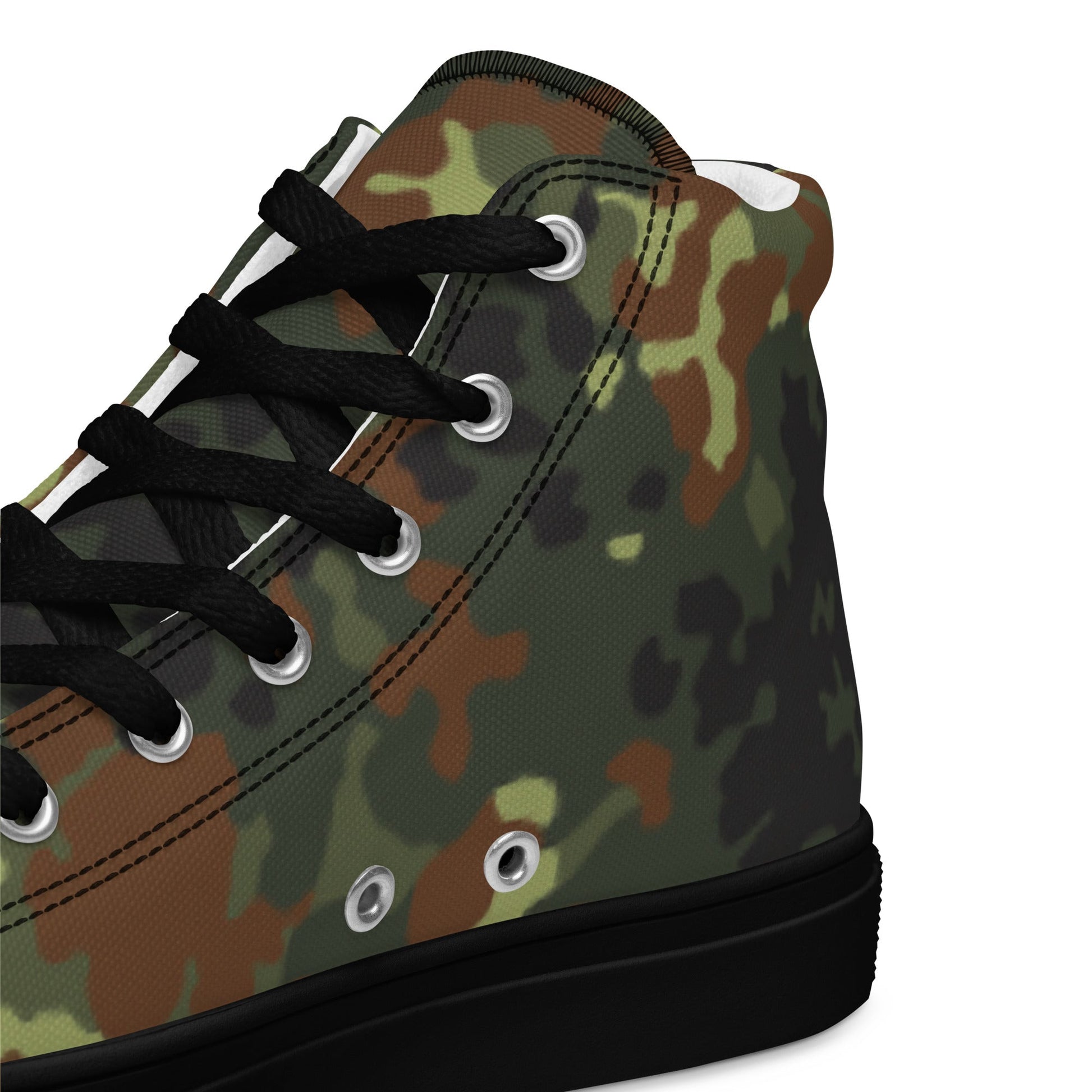 German Flecktarn Spring CAMO Mens high top canvas shoes - High Top Canvas Shoes