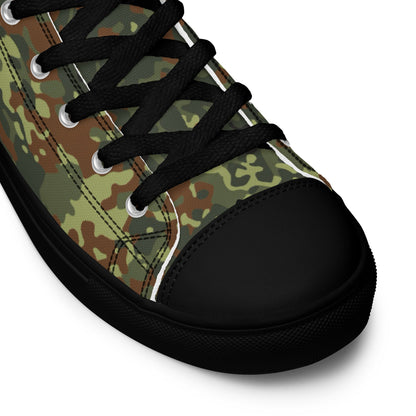 German Flecktarn Spring CAMO Mens High-Top Canvas Shoes