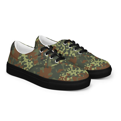 German Flecktarn Spring CAMO Mens Lace-Up Canvas Shoes - Lace-up