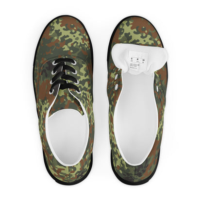 German Flecktarn Spring CAMO Mens Lace-Up Canvas Shoes - Lace-up