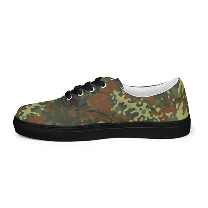 German Flecktarn Spring CAMO Mens Lace-Up Canvas Shoes - Lace-up