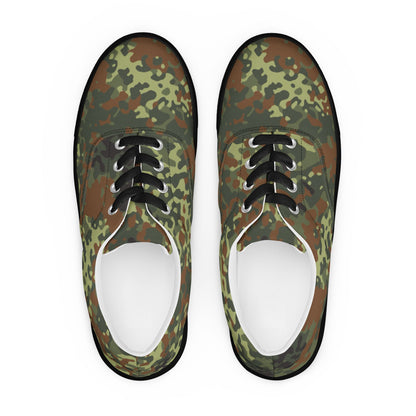 German Flecktarn Spring CAMO Mens Lace-Up Canvas Shoes - Lace-up