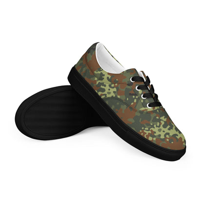 German Flecktarn Spring CAMO Mens Lace-Up Canvas Shoes - 5 - Lace-up