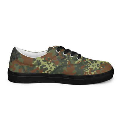 German Flecktarn Spring CAMO Mens Lace-Up Canvas Shoes - Lace-up