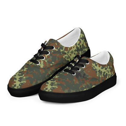 German Flecktarn Spring CAMO Mens Lace-Up Canvas Shoes - Lace-up
