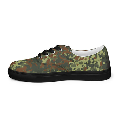 German Flecktarn Spring CAMO Mens Lace-Up Canvas Shoes - Lace-up