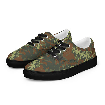 German Flecktarn Spring CAMO Mens Lace-Up Canvas Shoes - Lace-up