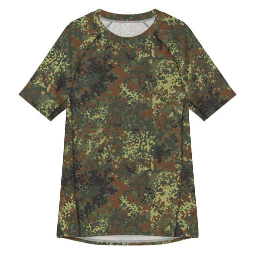 Flecktarn Bundeswehr Spring Woodland CAMO Mens Short-Sleeve Rash Guard - 2XS - SS