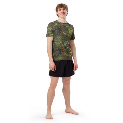 German Flecktarn Spring CAMO Mens Short-Sleeve Rash Guard