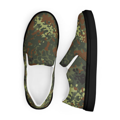German Flecktarn Spring CAMO Mens Slip-On Canvas Shoes