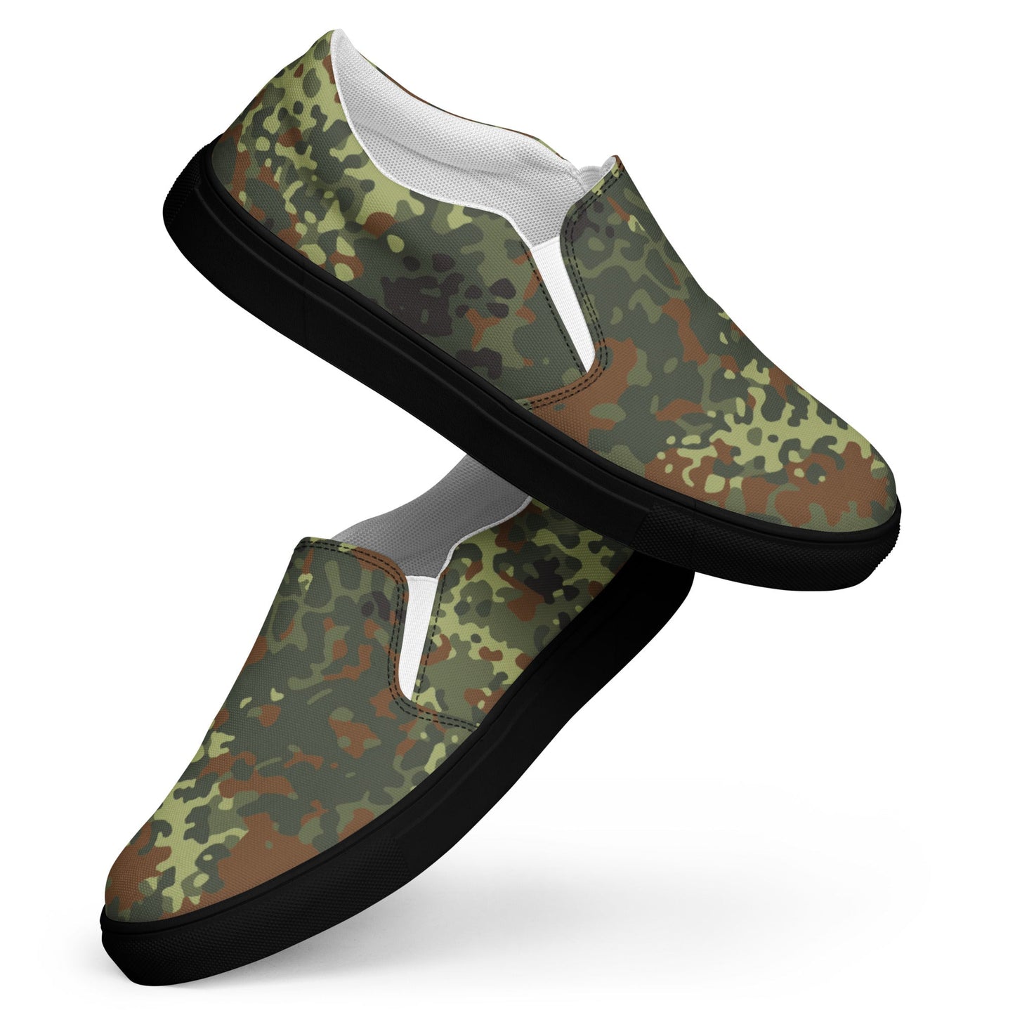 German Flecktarn Spring CAMO Mens Slip-On Canvas Shoes