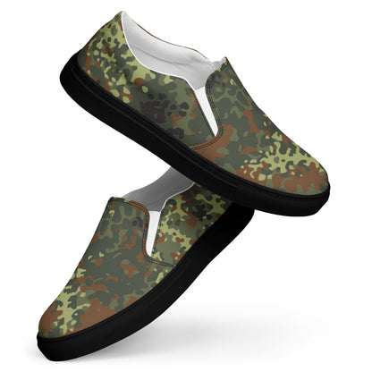 German Flecktarn Spring CAMO Mens Slip-On Canvas Shoes