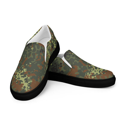 German Flecktarn Spring CAMO Mens Slip-On Canvas Shoes - 5