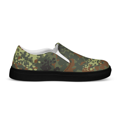 German Flecktarn Spring CAMO Mens Slip-On Canvas Shoes