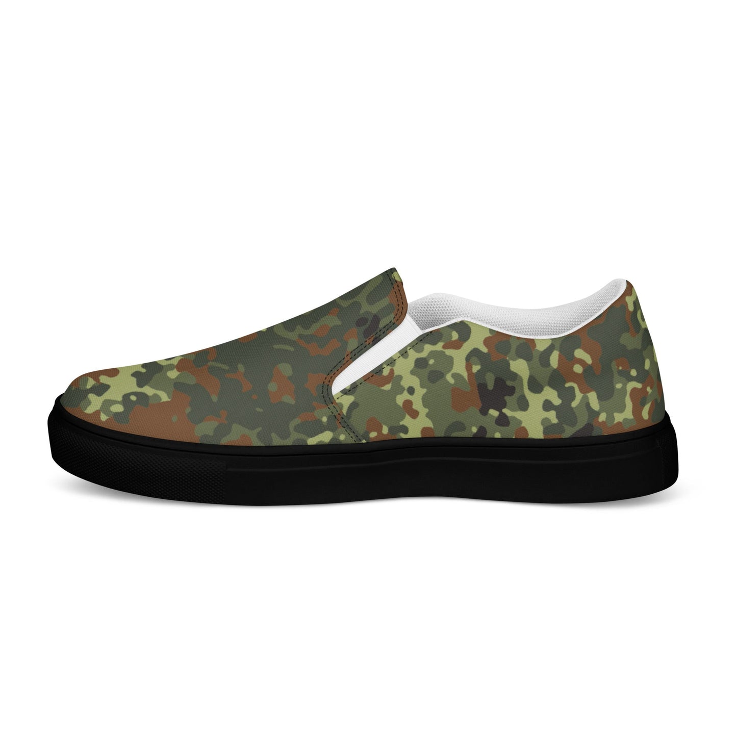 German Flecktarn Spring CAMO Mens Slip-On Canvas Shoes