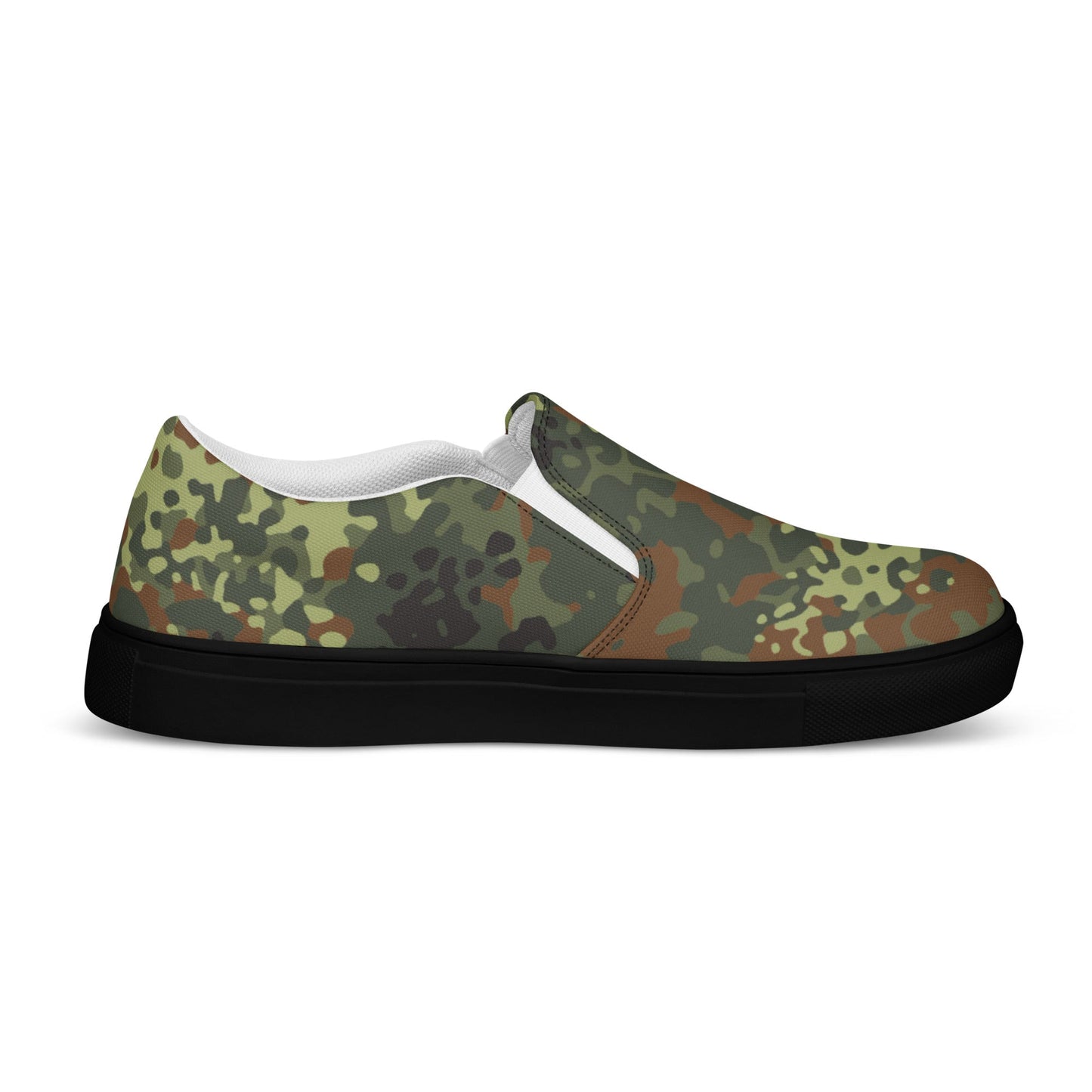 German Flecktarn Spring CAMO Mens Slip-On Canvas Shoes