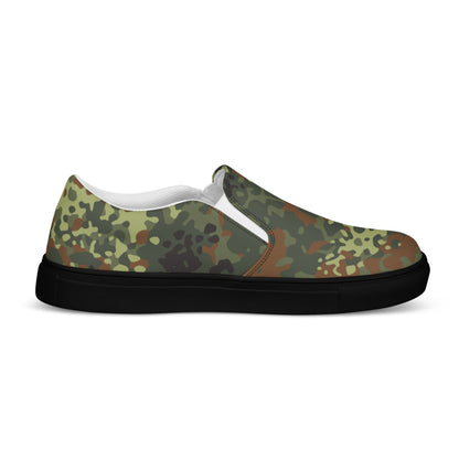 German Flecktarn Spring CAMO Mens Slip-On Canvas Shoes