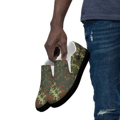 German Flecktarn Spring CAMO Mens Slip-On Canvas Shoes