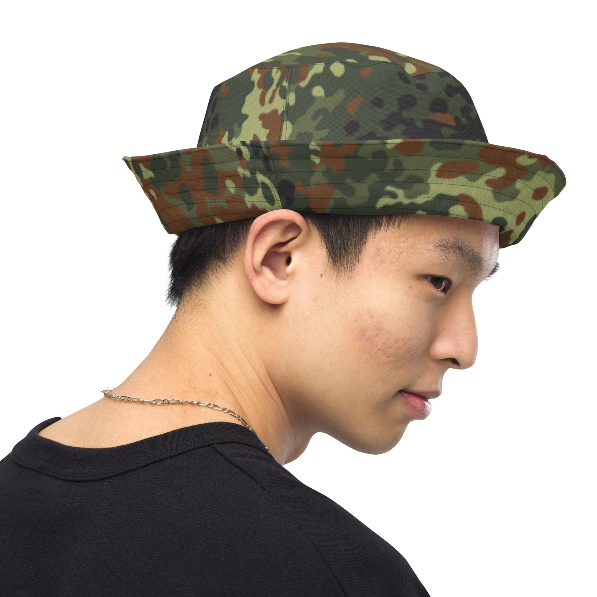 German Flecktarn Spring CAMO Reversible bucket hat - Bucket Hats