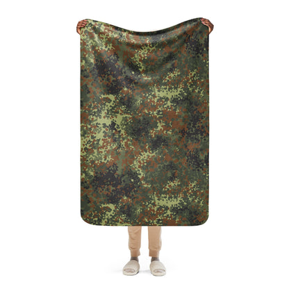 German Flecktarn Spring CAMO Sherpa blanket 37″×57″ Blankets
