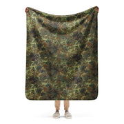 Flecktarn Bundeswehr Spring Woodland CAMO Sherpa Blanket - 50″×60″