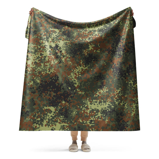 German Flecktarn Spring CAMO Sherpa blanket 60″×80″ Blankets