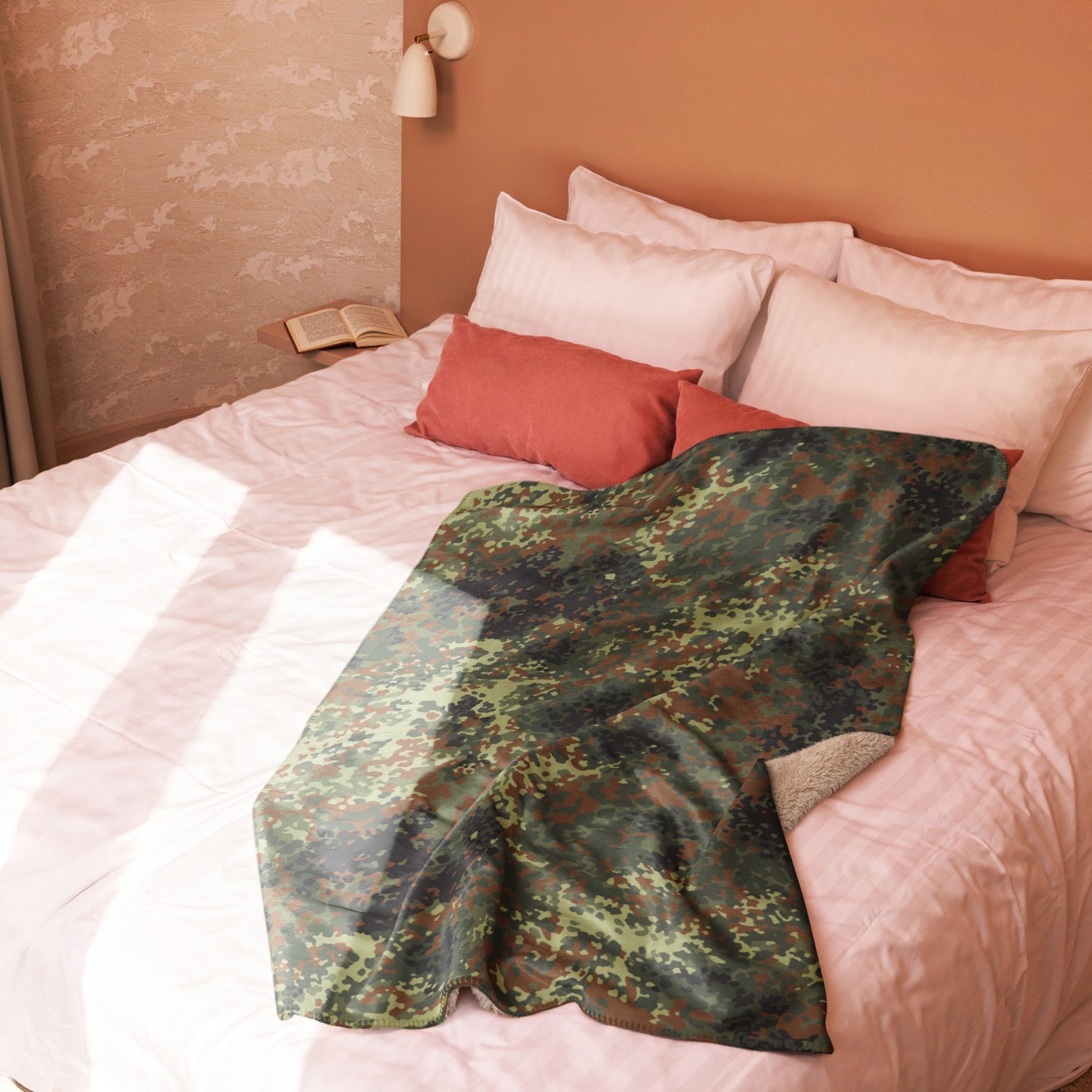 German Flecktarn Spring CAMO Sherpa blanket Blankets