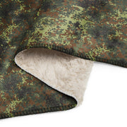 Flecktarn Bundeswehr Spring Woodland CAMO Sherpa Blanket