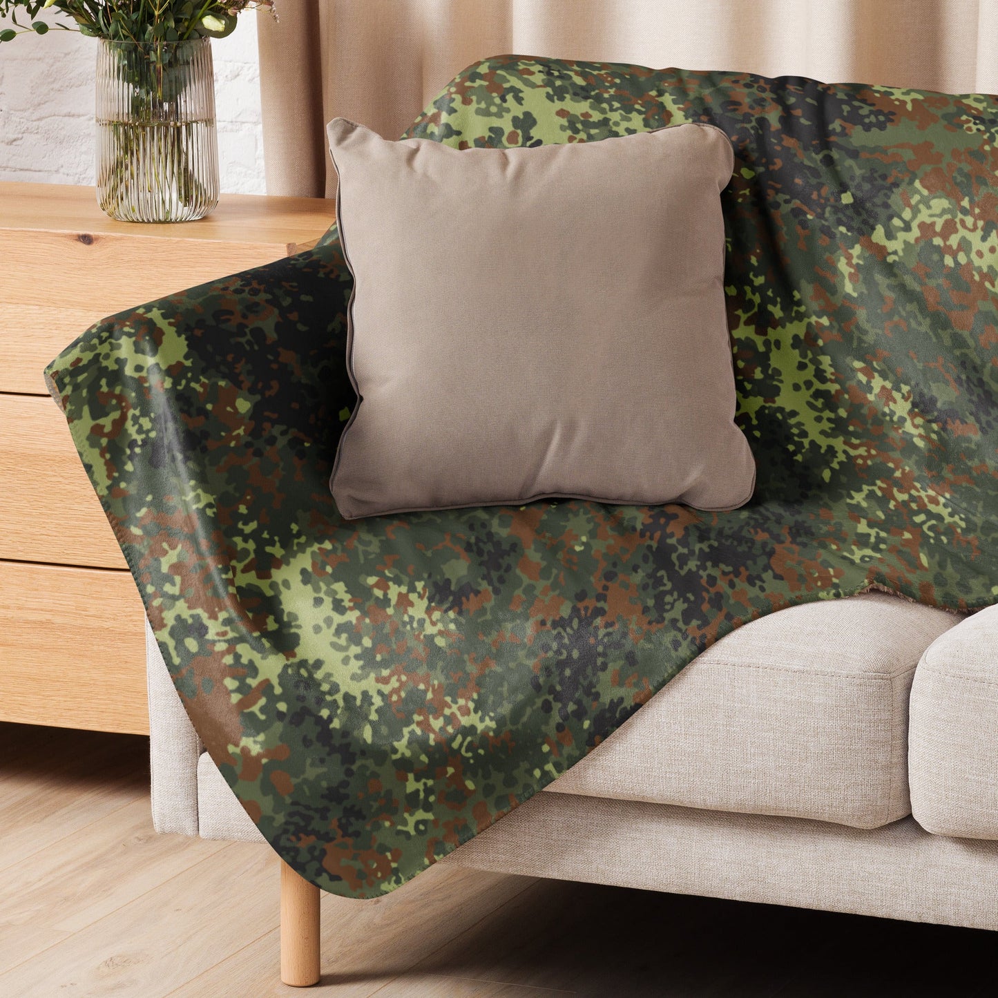 German Flecktarn Spring CAMO Sherpa blanket Blankets
