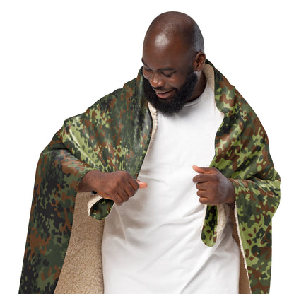 German Flecktarn Spring CAMO Sherpa blanket Blankets