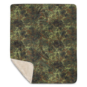 Flecktarn Bundeswehr Spring Woodland CAMO Sherpa Blanket