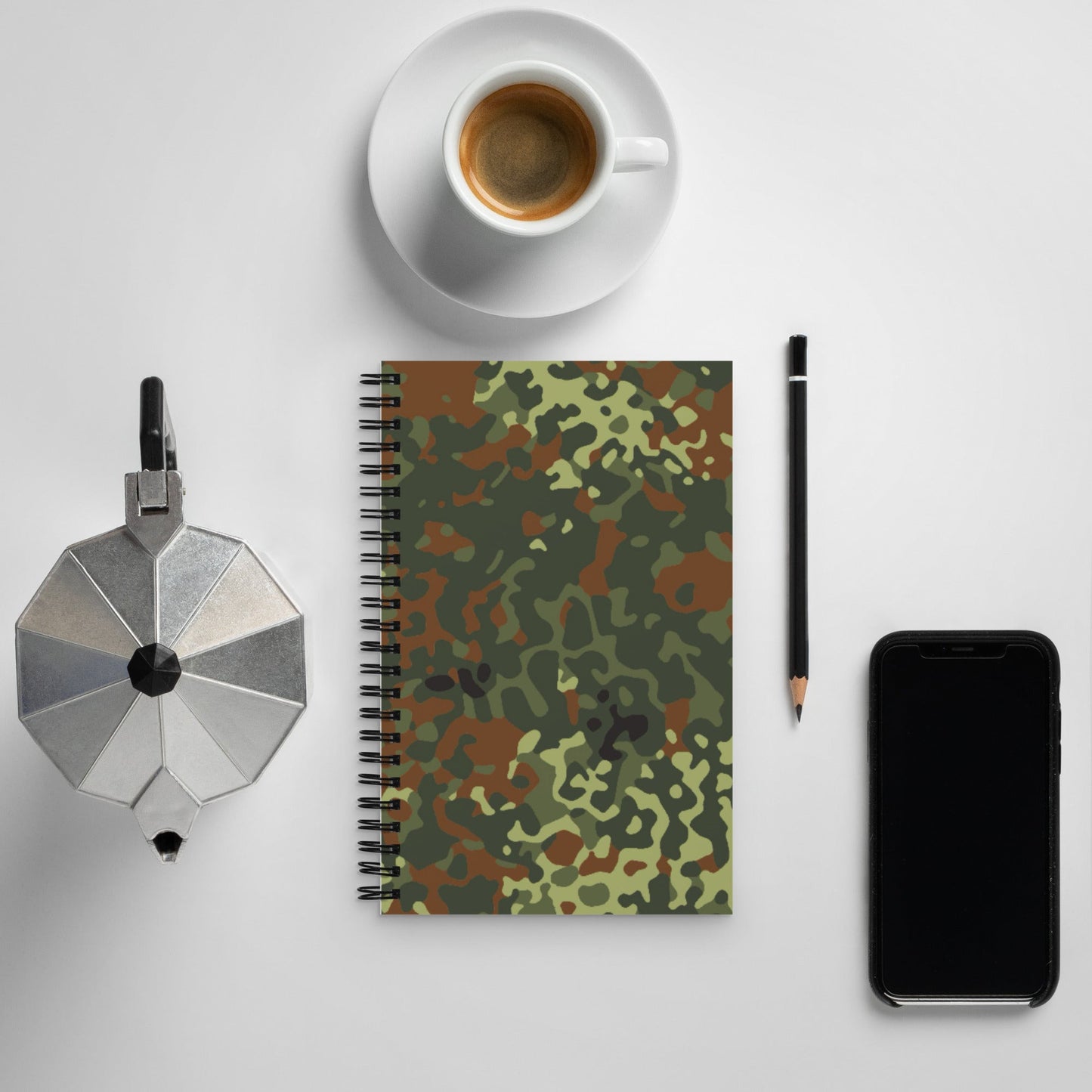 German Flecktarn Spring CAMO Spiral Notebook