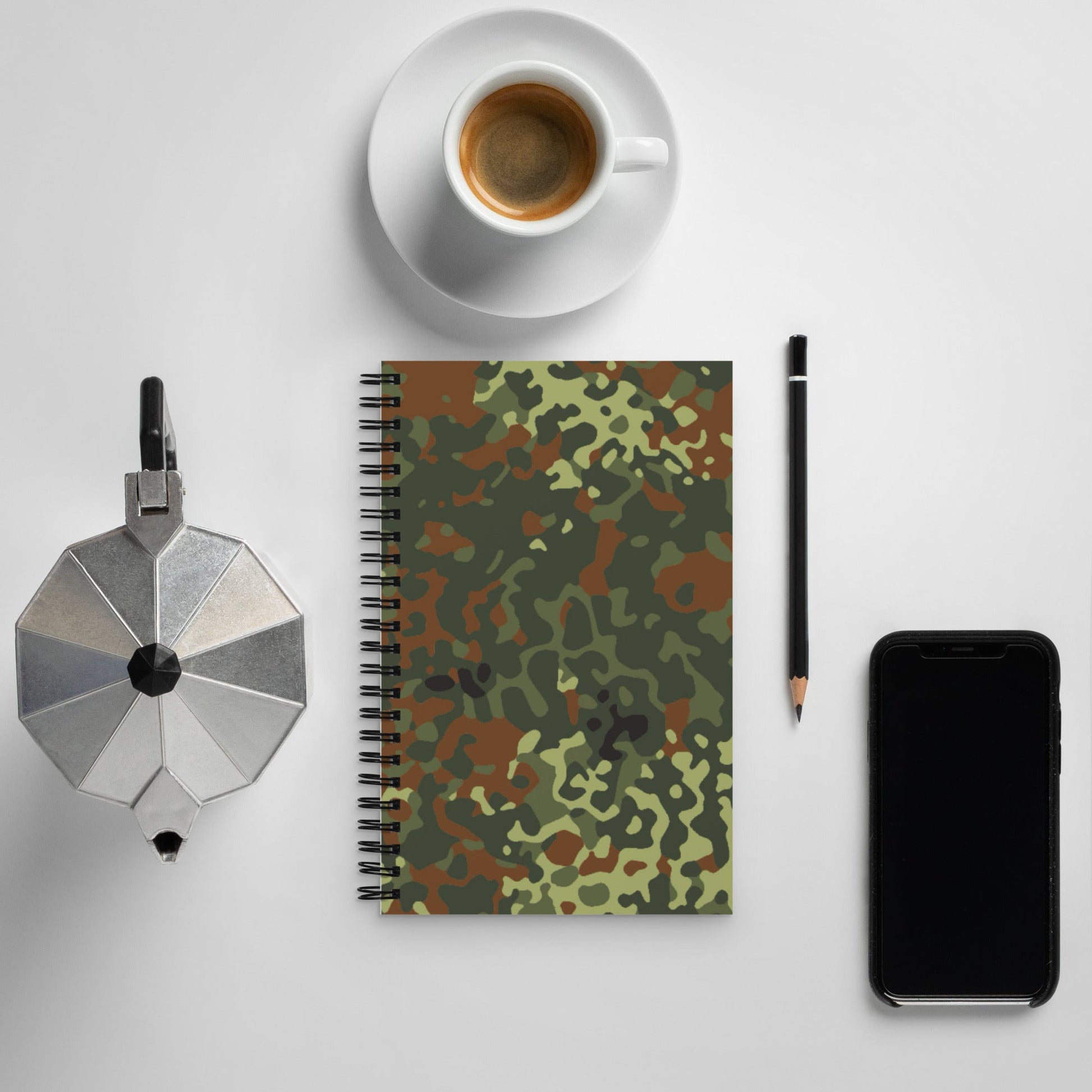 German Flecktarn Spring CAMO Spiral Notebook