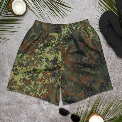 German Flecktarn Spring CAMO Unisex Athletic Long Shorts
