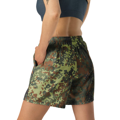 German Flecktarn Spring CAMO Unisex Athletic Long Shorts