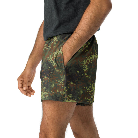 German Flecktarn Spring CAMO Unisex Athletic Shorts - XS