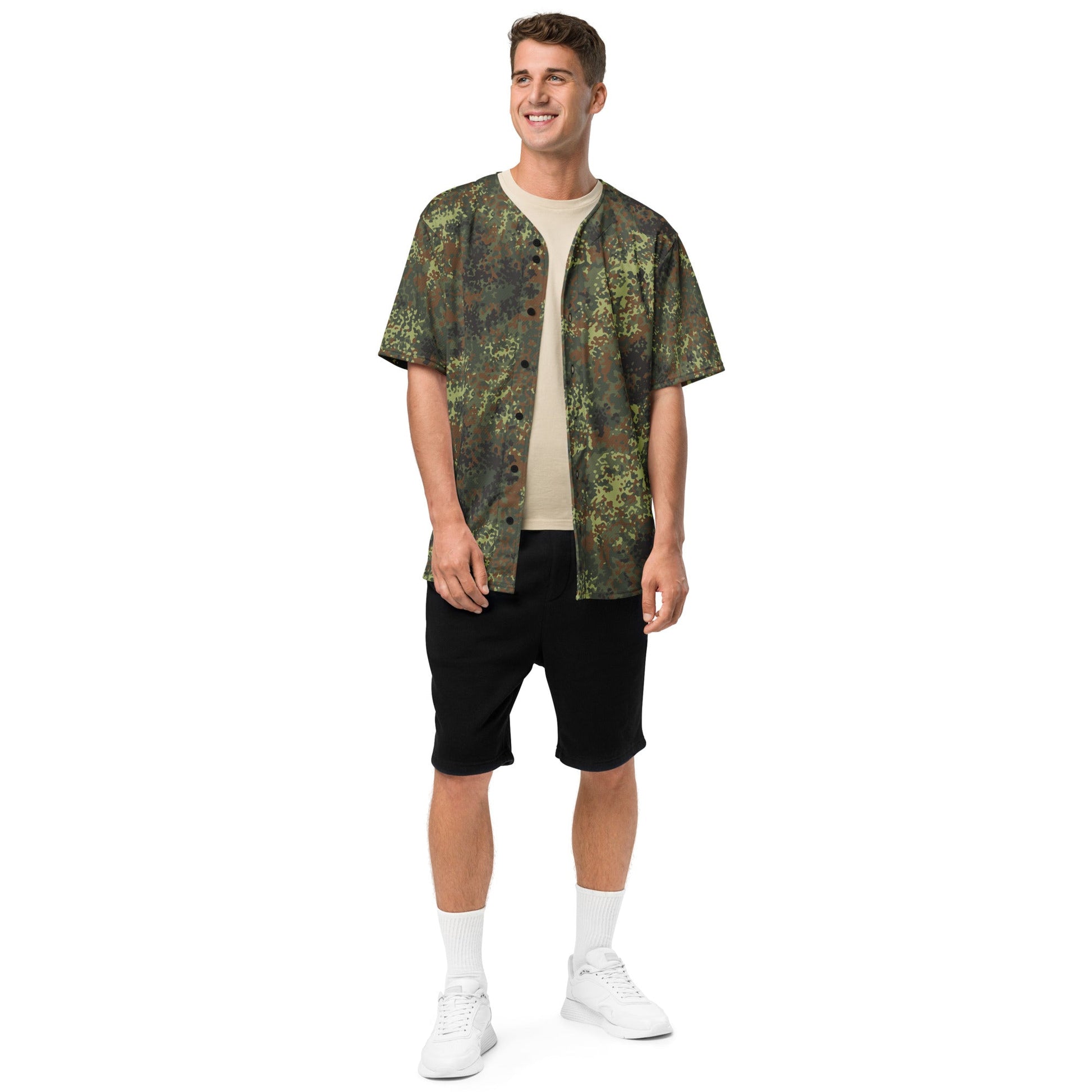 German Flecktarn Spring CAMO Unisex Baseball Jersey