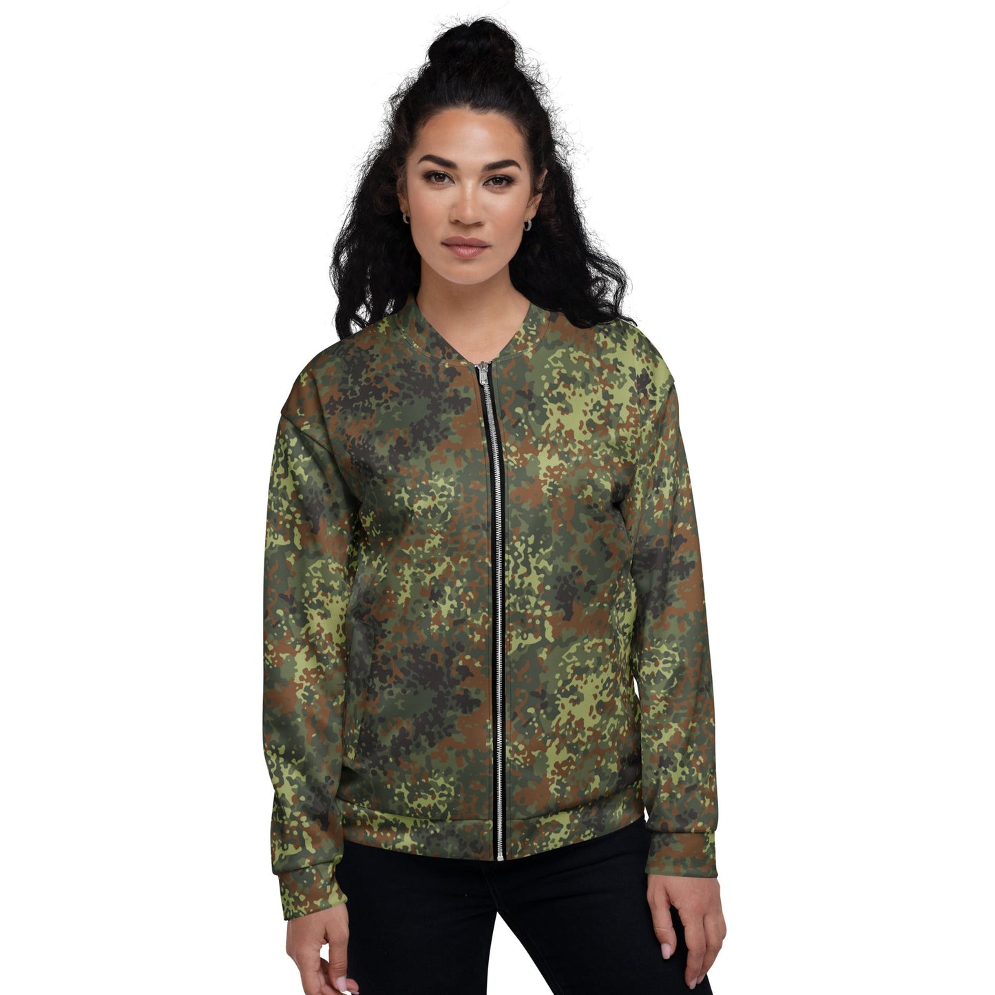 German Flecktarn Spring CAMO Unisex Bomber Jacket