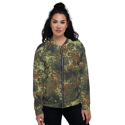 German Flecktarn Spring CAMO Unisex Bomber Jacket - Jackets