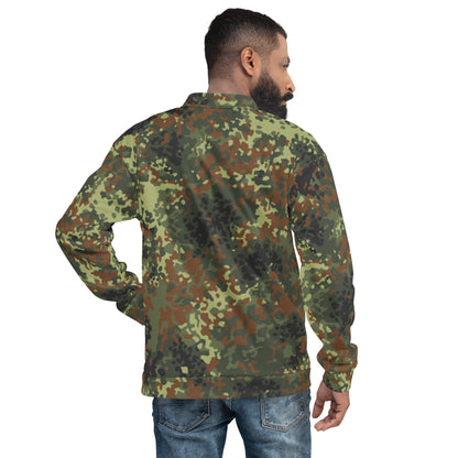 German Flecktarn Spring CAMO Unisex Bomber Jacket - Jackets