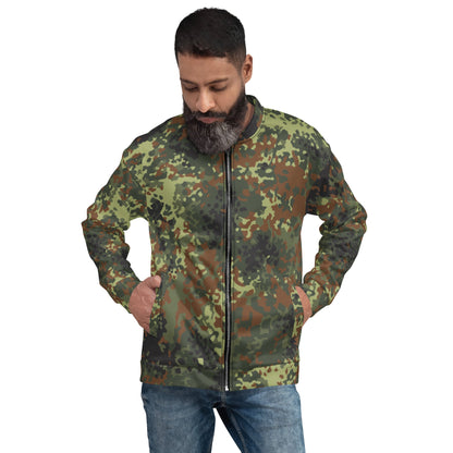 German Flecktarn Spring CAMO Unisex Bomber Jacket - Jackets
