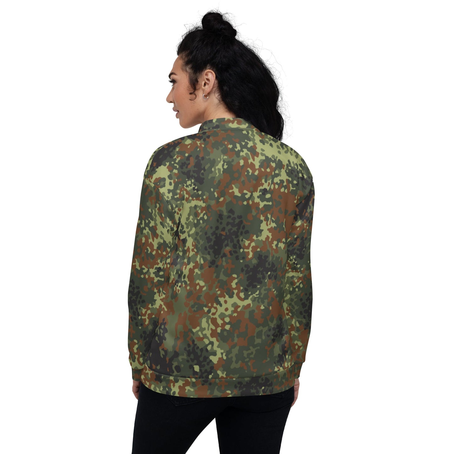 German Flecktarn Spring CAMO Unisex Bomber Jacket - Jackets