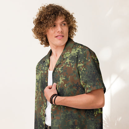 German Flecktarn Spring CAMO Unisex button shirt Button Shirts
