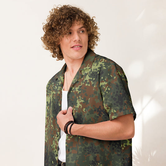 German Flecktarn Spring CAMO Unisex button shirt Button Shirts