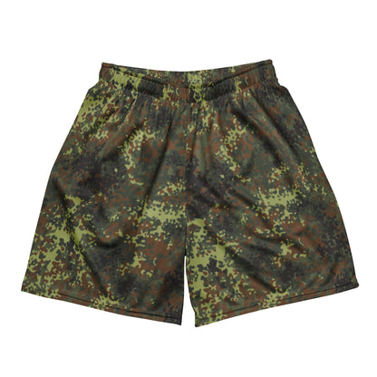German Flecktarn Spring CAMO Unisex Mesh Shorts - 2XS