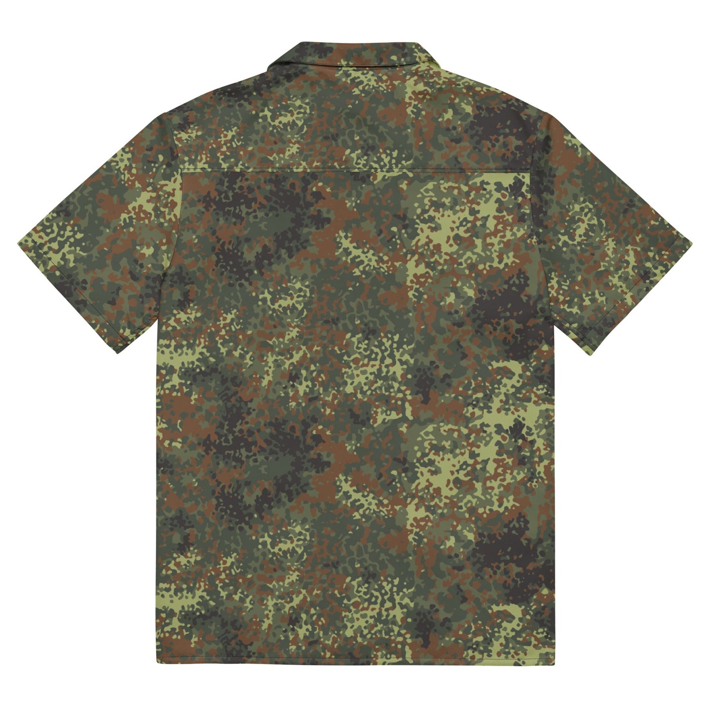 German Flecktarn Spring CAMO Unisex Short-Sleeve Button Shirt