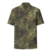 Flecktarn Bundeswehr Spring Woodland CAMO Unisex Short-Sleeve Button Shirt - Button-Up