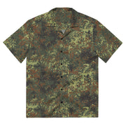 Flecktarn Bundeswehr Spring Woodland CAMO Unisex Short-Sleeve Button Shirt - Button-Up