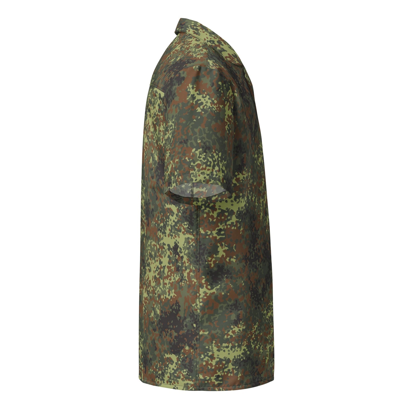 German Flecktarn Spring CAMO Unisex Short-Sleeve Button Shirt