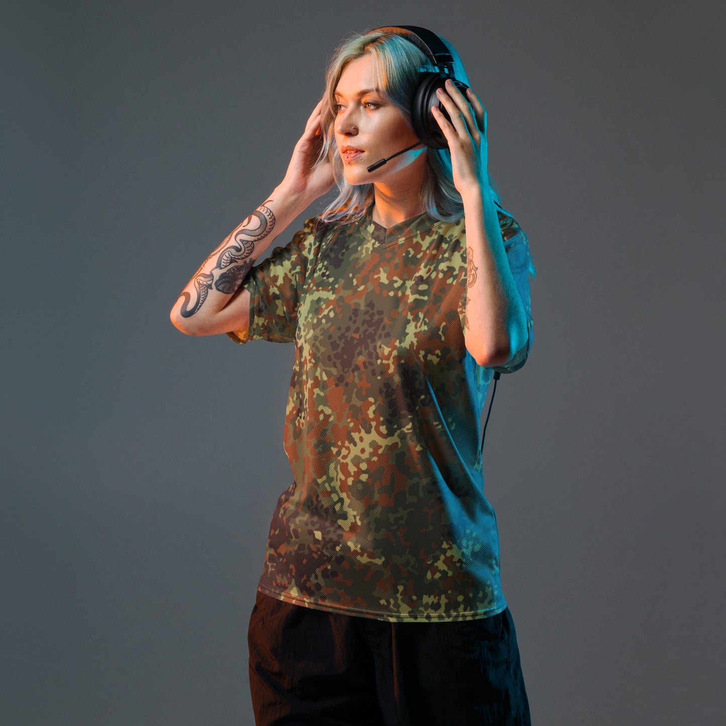 German Flecktarn Spring CAMO unisex sports jersey Sports Jerseys